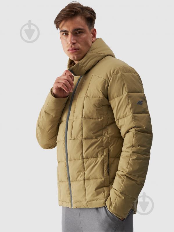 Пуховик чоловічий зимовий 4F DOWN JACKET M524 4FWAW24TDJAM524-74S р.2XL жовтий - фото 1