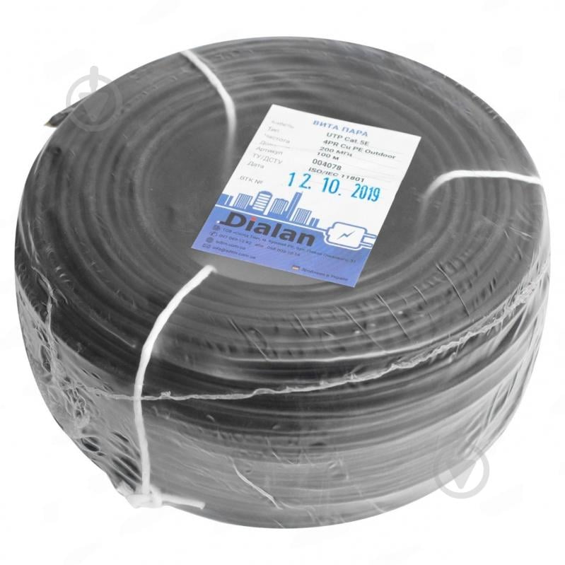 Кабель Dialan UTP 8x0,5 Cat.5E 4x2x0,5(100) PE Outdoor медь - фото 1 Кабель Dialan UTP 8x0,5 Cat.5E 4x2x0,5(100) PE Outdoor медь - фото 1
