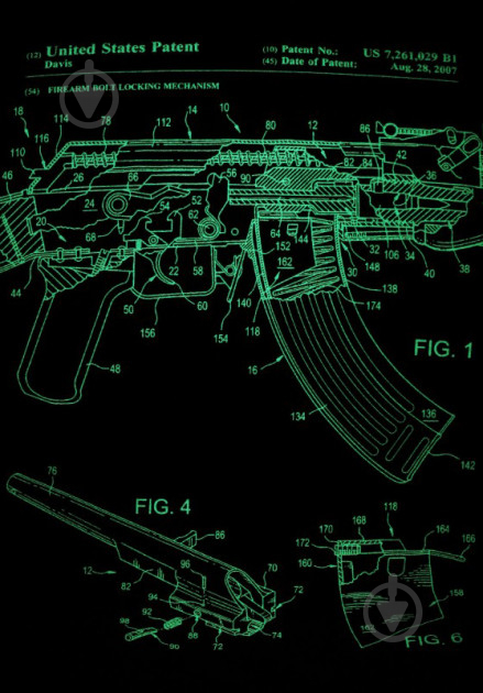 Футболка P1G AK-47 Rifle Legend NightGlow Series UA281-29891-AK-GT-NG р. M [1223] Graphite - фото 7