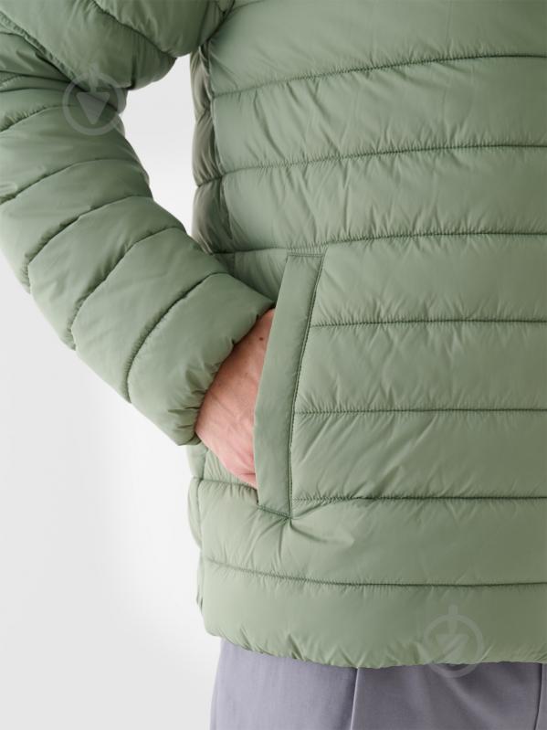 Куртка чоловіча демісезонна 4F DOWN JACKET M484 4FWAW24TDJAM484-43S р.2XL зелена - фото 6