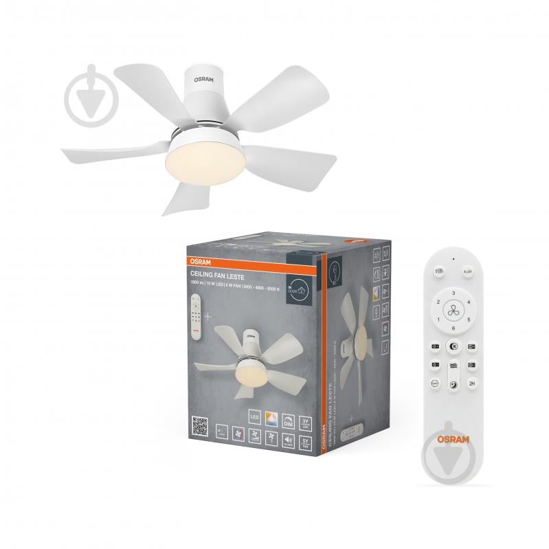 Люстра-вентилятор Osram Ceiling DIM 15 Вт белый FAN LESTE - фото 1