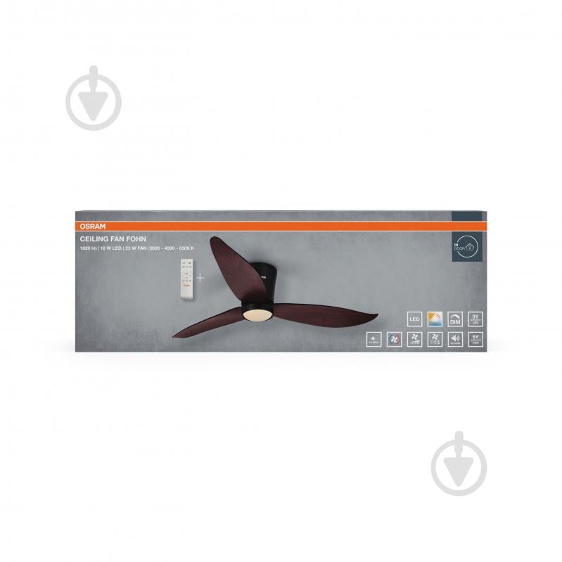 Люстра-вентилятор Osram Ceiling DIM 18 Вт дерево FAN FOHN - фото 18