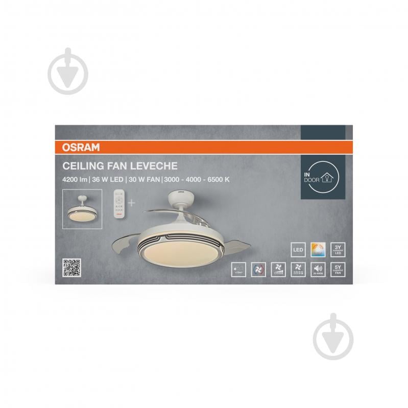 Люстра-вентилятор Osram Ceiling DIM 36 Вт белый FAN LEVECHE - фото 26