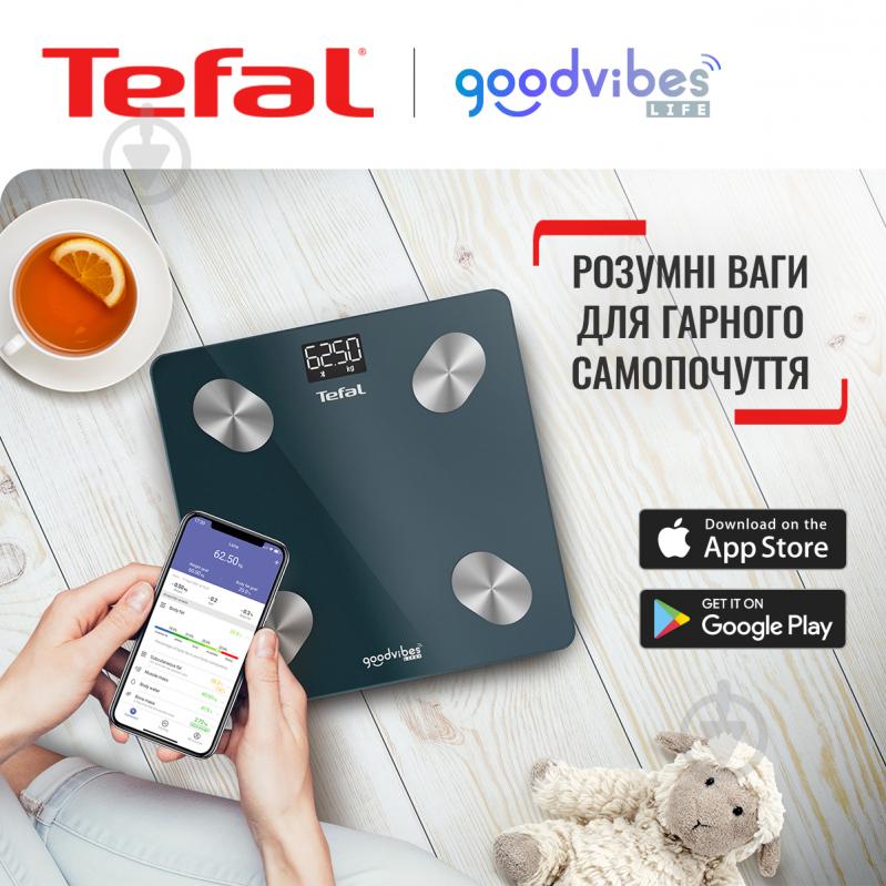 Весы напольные Tefal GOODVIBES LIFE + BM9620S1 - фото 2