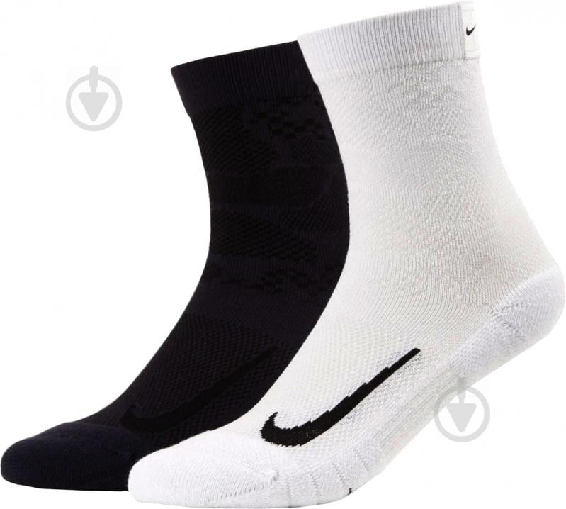 Шкарпетки Nike U NK MULTIPLIER MAX CREW SK0124-912 р.M білий/чорний 2 шт. - фото 1