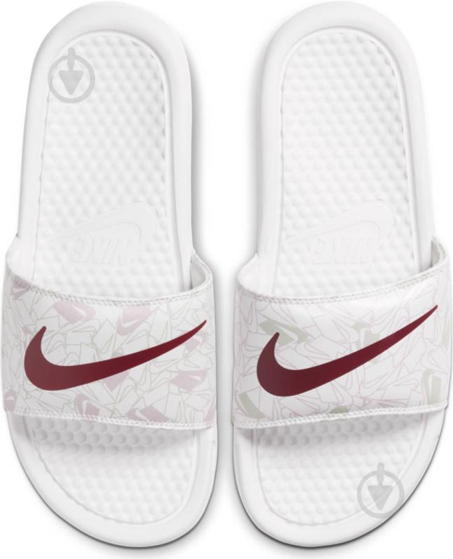 Шльопанці Nike BENASSI JDI PRINT 618919-117 р.36,5 білий - фото 5