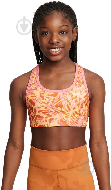 Бра Nike Swoosh Reversible Bra DX5717-611 р.S оранжевый - фото 1