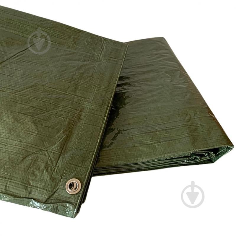 Тент універсальний Agreen 80 гр/м.кв, 4 х 5 м темно-зелений [223] Military Green Heather - фото 1