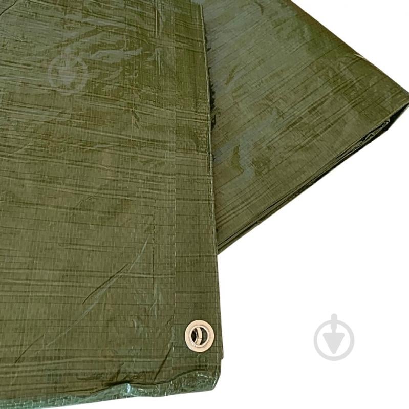 Тент універсальний Agreen 80 гр/м.кв, 4 х 5 м темно-зелений [223] Military Green Heather - фото 3