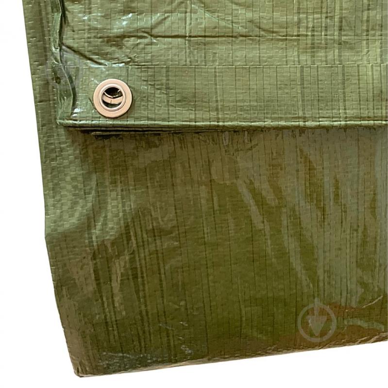 Тент універсальний Agreen 80 гр/м.кв, 4 х 5 м темно-зелений [223] Military Green Heather - фото 2