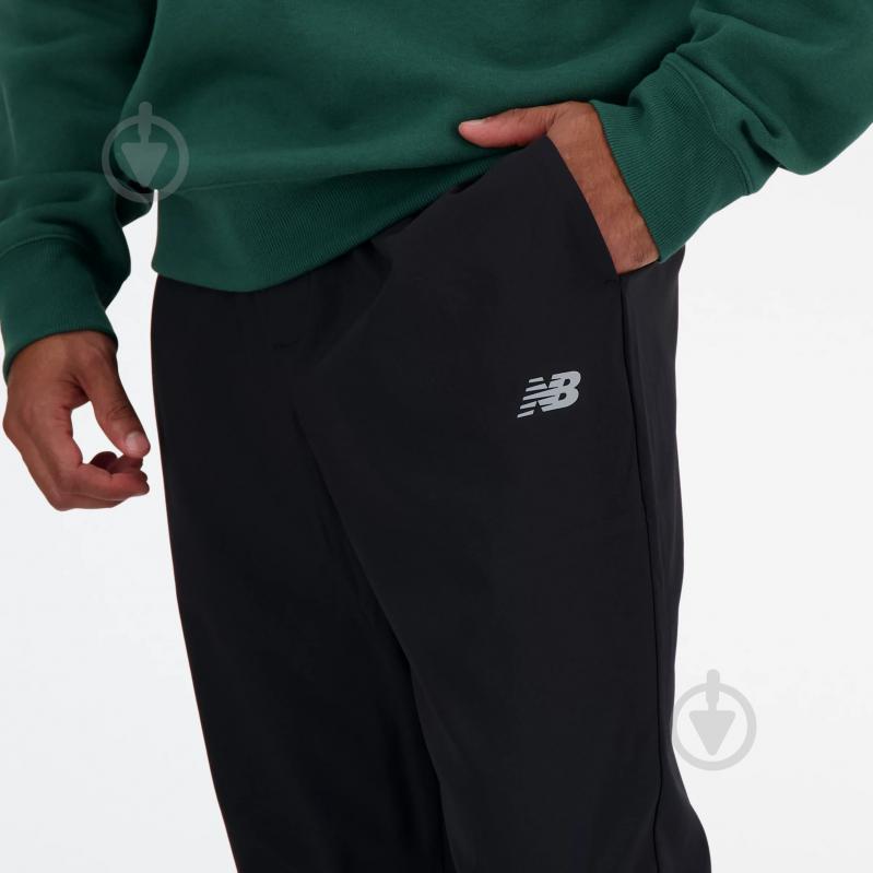 Брюки New Balance AC STRETCH WOVEN TAPERED PANT MP41060BK р. L черный - фото 6