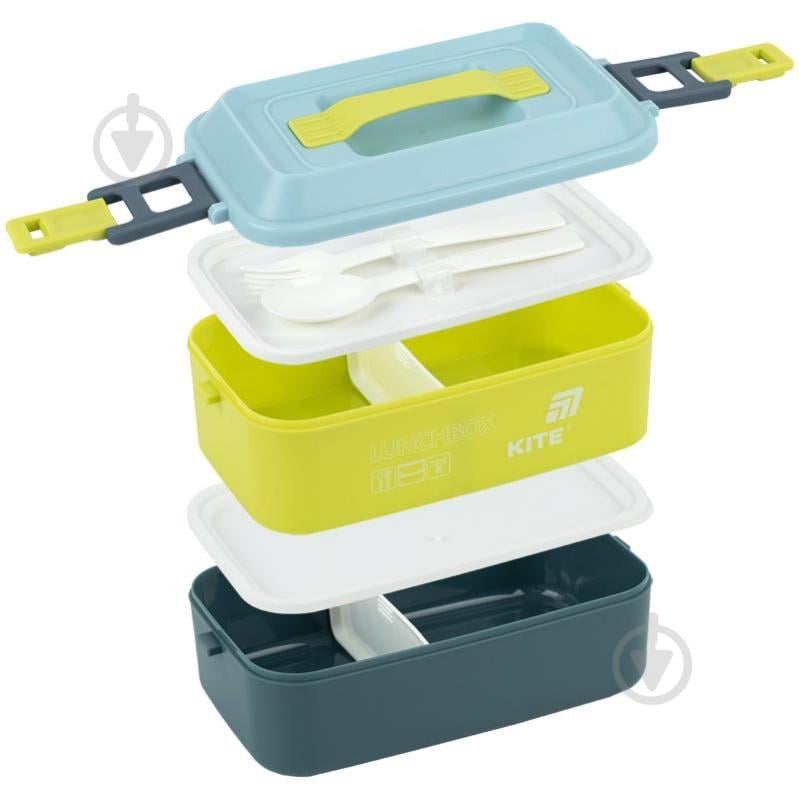 Ланч-бокс KITE 2000 мл синий K25-1184-2 - фото 3