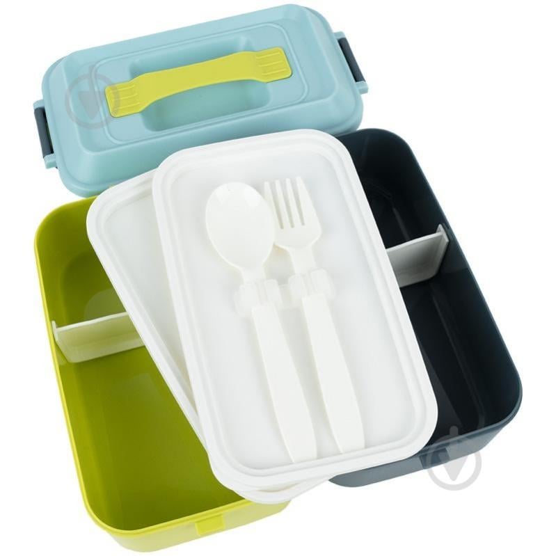 Ланч-бокс KITE 2000 мл синий K25-1184-2 - фото 4