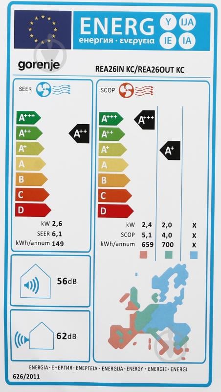 Кондиционер Gorenje REA26IN KC/REA26OUT - фото 11