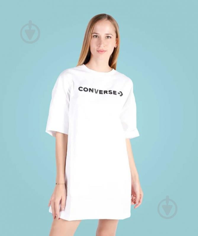 Платье Converse Icon Play Tee Dress 10023921-A02 р.XL белый - фото 1