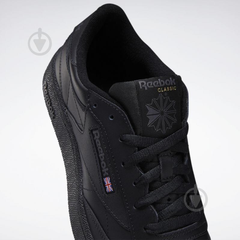 Кросівки чоловічі демісезонні Reebok CLUB C 85 AR0454 р.37,5 чорні - фото 8