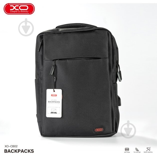 Рюкзак для ноутбука Xo 17" black (CB02-17.black) - фото 2