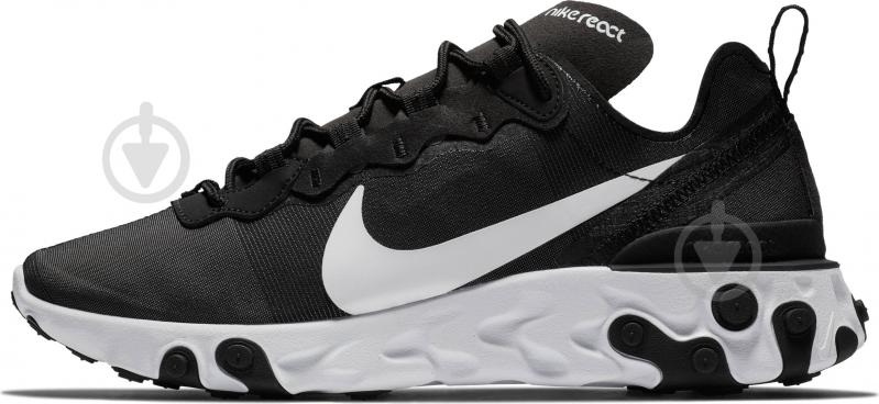 Кросівки жіночі демісезонні Nike React Element 55 BQ2728-003 р.40,5 чорні із білим - фото 5