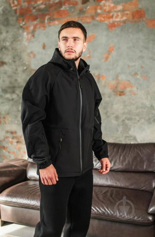 Куртка чоловіча демісезонна LOGOS-Tac тепла Soft Shell без шевронів 04-07-00-0027 р.XL black - фото 3