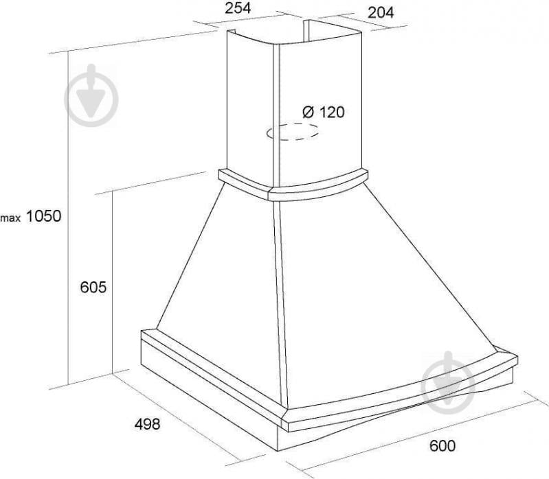 Вытяжка Pyramida R 60 WH NUT - фото 6