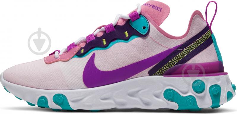 Кроссовки женские демисезонные Nike React Element 55 BQ2728-603 р.40,5 розовые - фото 5