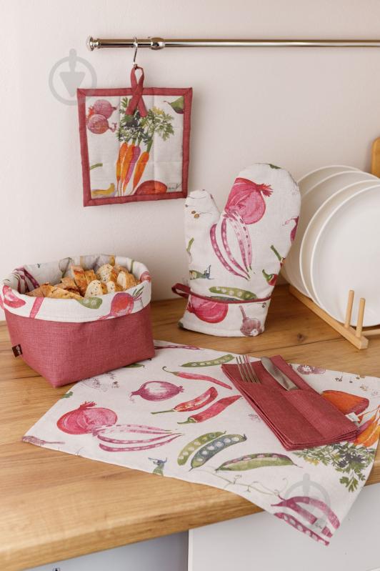 Чехол для приборов La Nuit "Овощи" Марсала 10x24 см - фото 11 Чехол для приборов La Nuit "Овощи" Марсала 10x24 см - фото 11