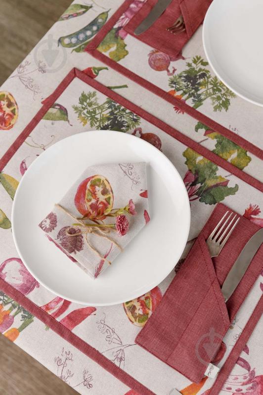 Чехол для приборов La Nuit "Овощи" Марсала 10x24 см - фото 5 Чехол для приборов La Nuit "Овощи" Марсала 10x24 см - фото 5