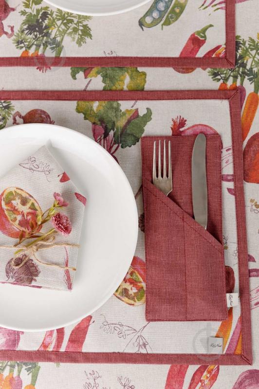 Чехол для приборов La Nuit "Овощи" Марсала 10x24 см - фото 8 Чехол для приборов La Nuit "Овощи" Марсала 10x24 см - фото 8