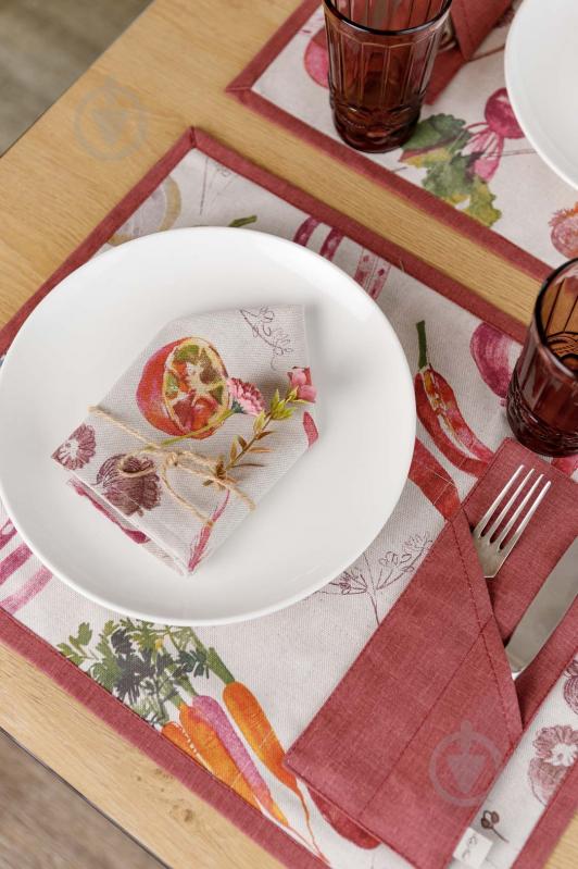 Чехол для приборов La Nuit "Овощи" Марсала 10x24 см - фото 4 Чехол для приборов La Nuit "Овощи" Марсала 10x24 см - фото 4