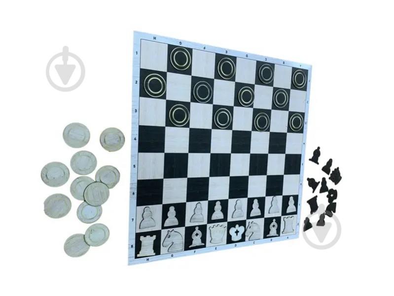 Ігровий набір 4PROFI Шашки та шахи 2 в 1 20x20 см - фото 1 Ігровий набір 4PROFI Шашки та шахи 2 в 1 20x20 см - фото 1