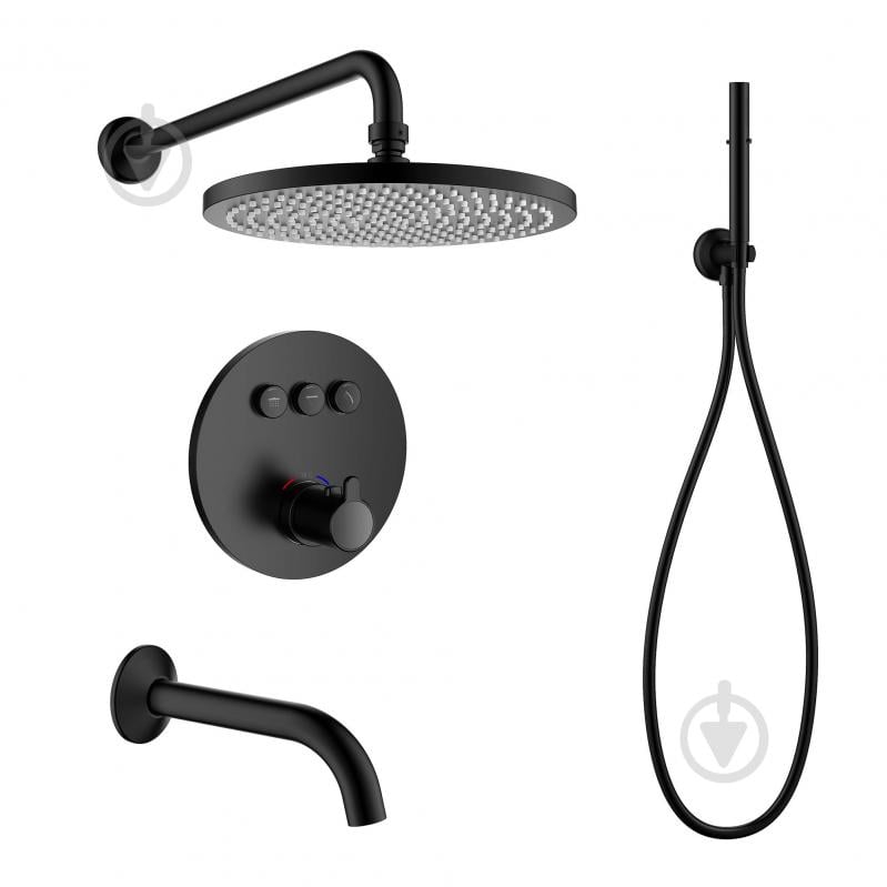 Душова система прихованого монтажу Imprese з термостатом SMART CLICK ZMK101901227, чорний - фото 1 Душова система прихованого монтажу Imprese з термостатом SMART CLICK ZMK101901227, чорний - фото 1