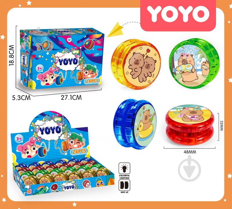 Игрушка Shantou Йо-йо со световым эффектом JSF375122 - фото 2 Игрушка Shantou Йо-йо со световым эффектом JSF375122 - фото 2