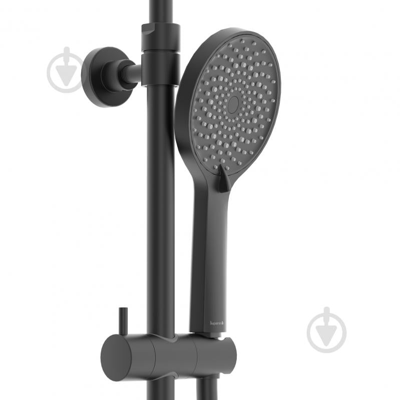 Душова система Imprese MODUS D (змішувач для душа, душ d250 мм, лійка 3 режими, шланг 1500 мм PVC), чорний м - фото 4 Душова система Imprese MODUS D (змішувач для душа, душ d250 мм, лійка 3 режими, шланг 1500 мм PVC), чорний м - фото 4