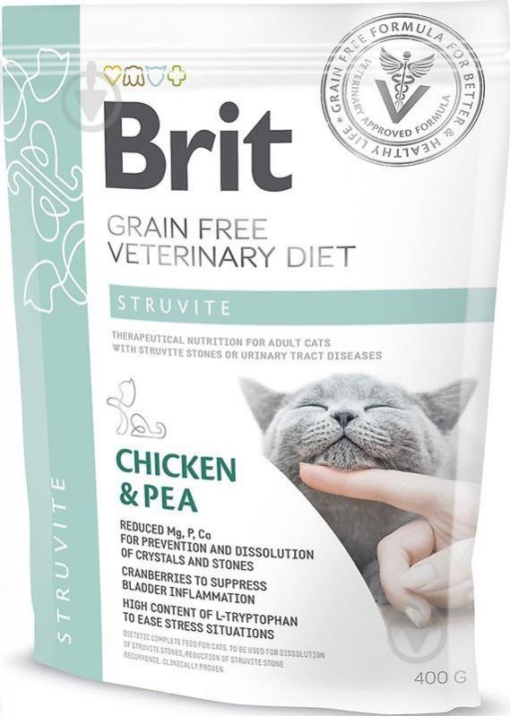 Корм сухий для дорослих котів Brit VetDiets при зайвій вазі та ожирінні курка, горох 400 г - фото 1