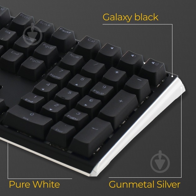 Клавіатура Ducky Ducky One 3 Cherry MX Red RGB UA (DKON2108ST-RUAPXCLAWSC1) black - фото 18