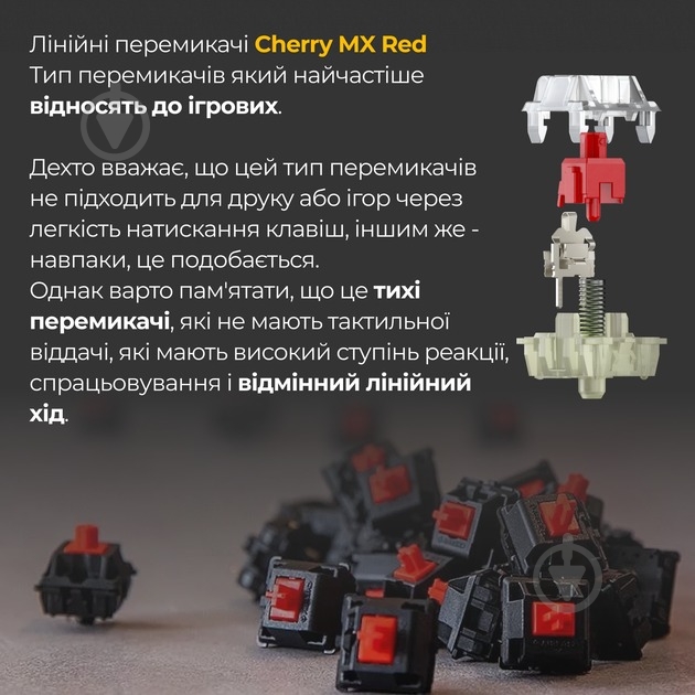 Клавіатура Ducky Ducky One 3 Cherry MX Red RGB UA (DKON2108ST-RUAPXCLAWSC1) black - фото 25