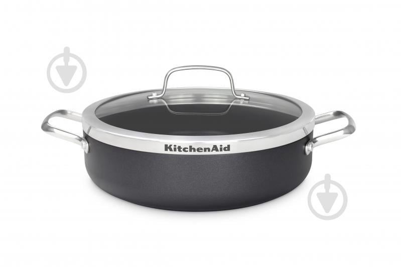 Сотейник з двома ручками та кришкою Aluline 28 см 4,2 л KitchenAid - фото 1