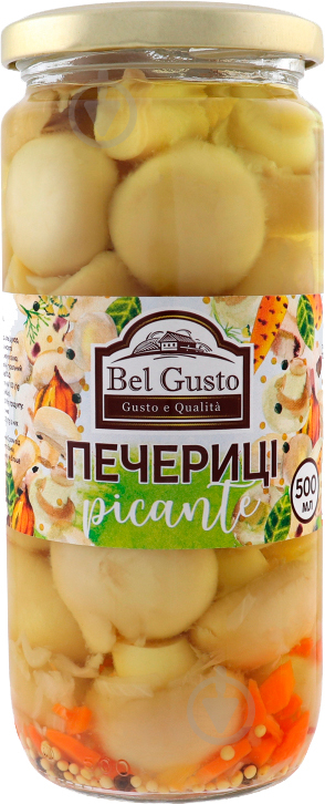 Грибы маринованные Bel Gusto маринованные целые 500 мл 4820204404628 - фото 1