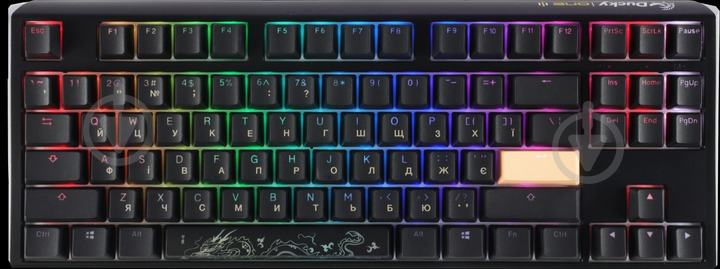 Клавіатура Ducky Ducky One 3 TKL Cherry MX Blue RGB UA (DKON2187ST-CUAPXCLAWSC1) black - фото 1