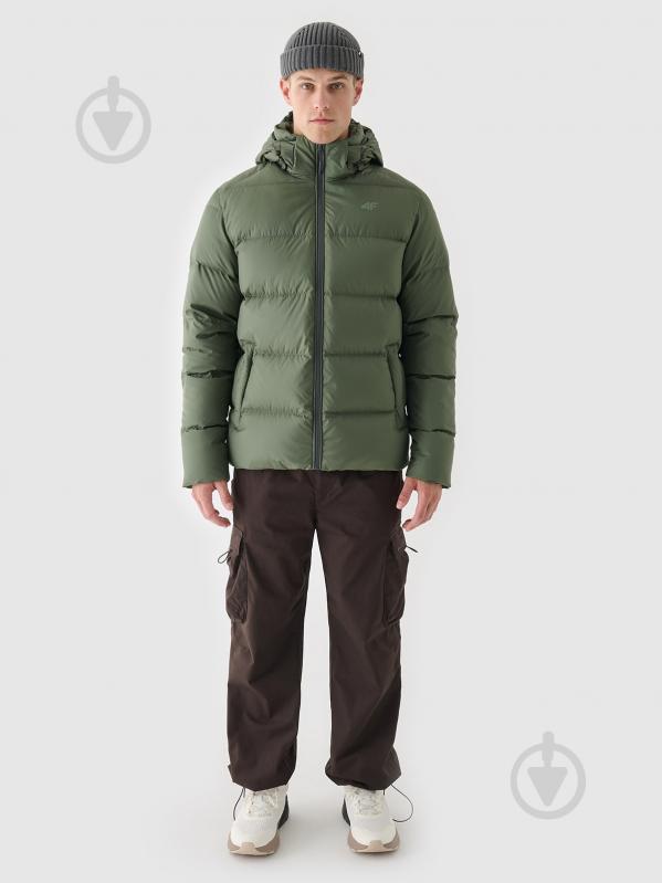 Пуховик чоловічий зимовий 4F DOWN JACKET M513 4FWAW24TDJAM513-44S р.M хакі - фото 13