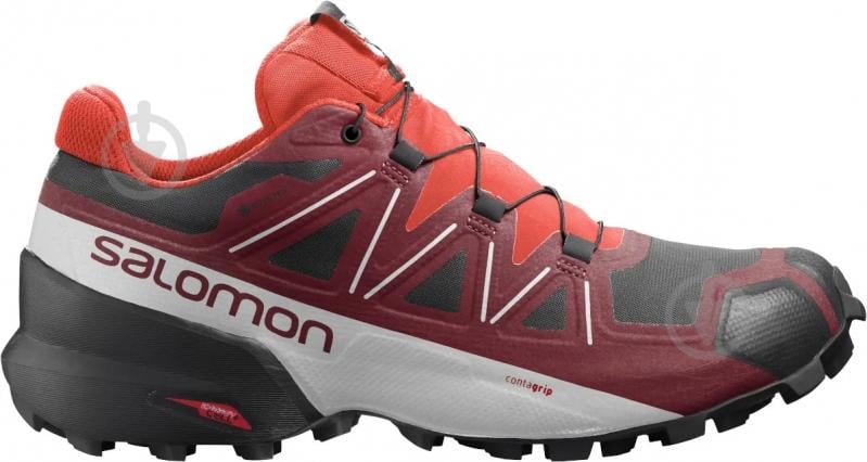 Кросівки чоловічі демісезонні Salomon SPEEDCROSS 5 GTX L41612500 р.41 1/3 бордові - фото 1