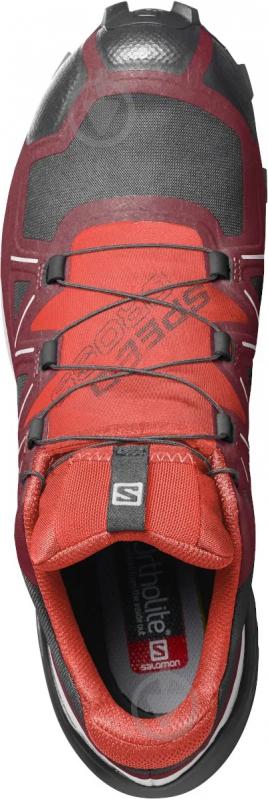 Кросівки чоловічі демісезонні Salomon SPEEDCROSS 5 GTX L41612500 р.41 1/3 бордові - фото 4