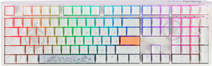 Клавіатура Ducky Ducky One 3 Cherry MX Speed Silver RGB UA (DKON2108ST-PUAPXPWWWSC1) white - фото 1