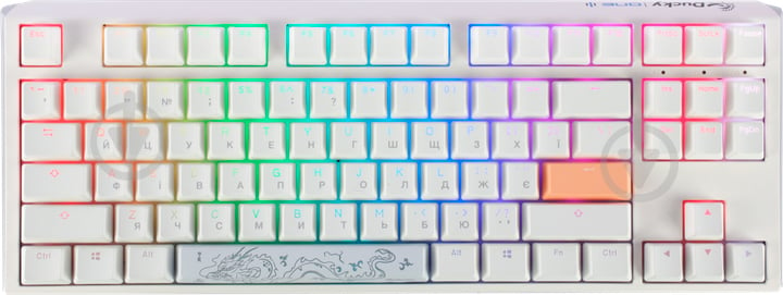 Клавіатура Ducky Ducky One 3 TKL Cherry MX Brown RGB UA (DKON2187ST-BUAPXPWWWSC1) white - фото 1