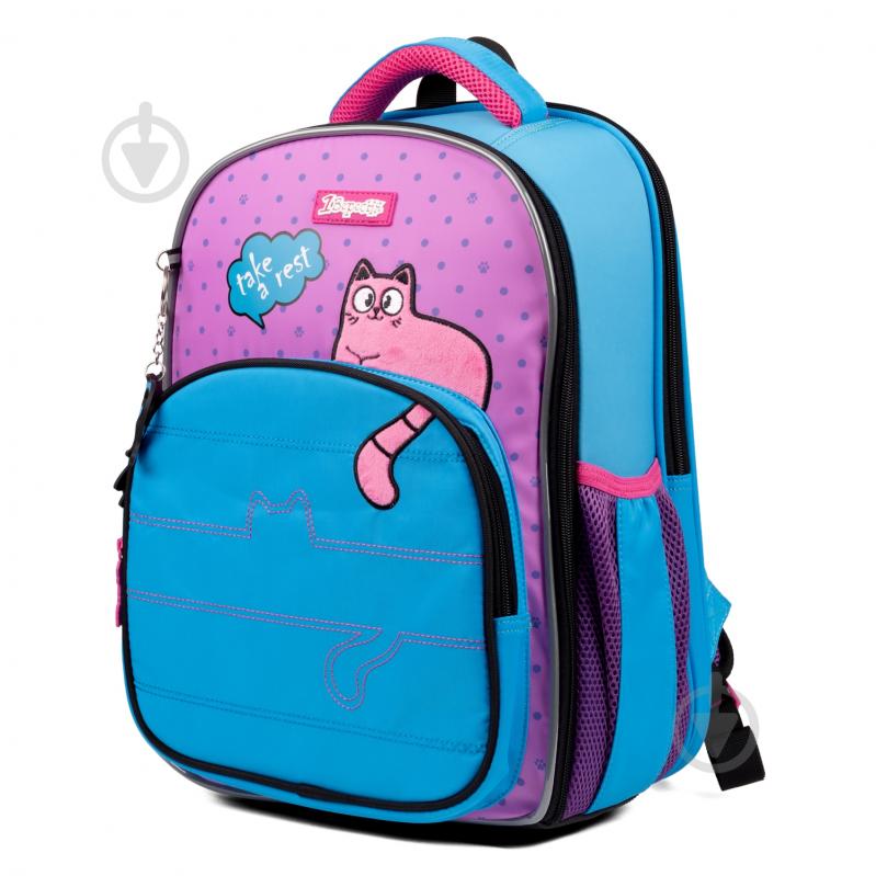 Ранець напівкаркасний 1 вересня Fashion S-97 Pink and Blue - фото 2