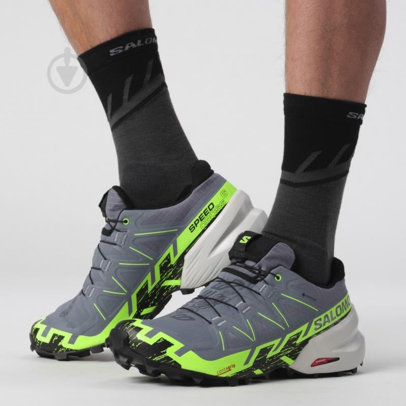 Кроссовки мужские демисезонные Salomon SPEEDCROSS 6 GTX L47301900 р.44 2/3 серые - фото 7