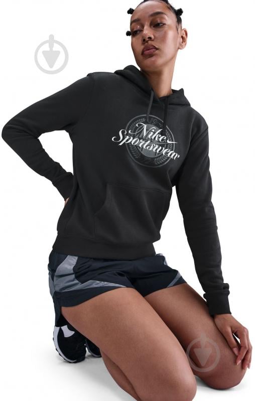 Джемпер Nike W NSW Club FLC GX STD PO HDY IH8496-010 р.M чорний - фото 6 Джемпер Nike W NSW Club FLC GX STD PO HDY IH8496-010 р.M чорний - фото 6