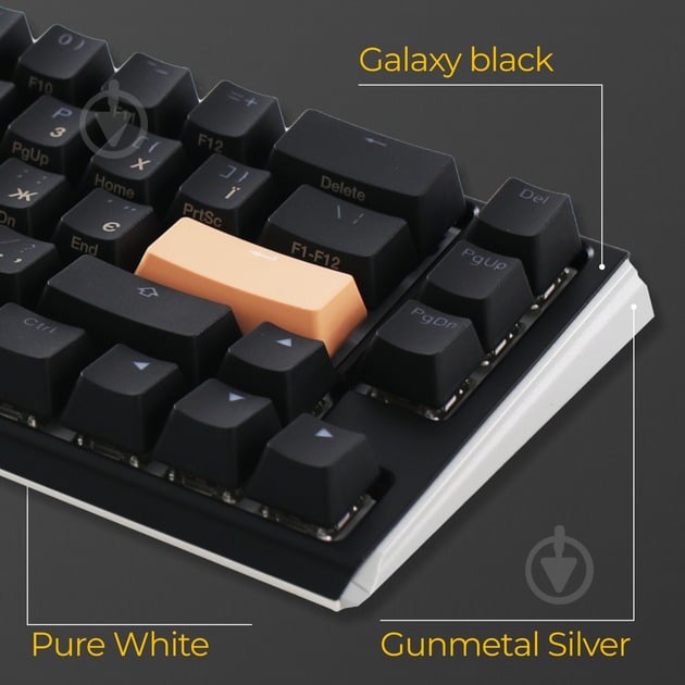 Клавиатура Ducky Ducky One 3 Mini Cherry MX Speed Silver RGB UA (DKON2161ST-PUAPXCLAWSC1) black - фото 4