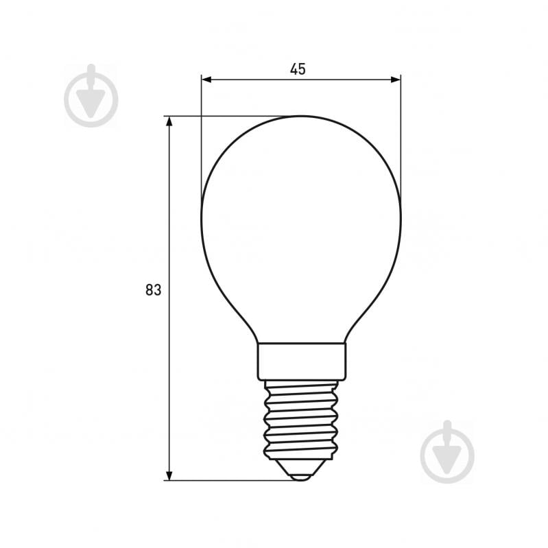 Лампа світлодіодна Eurolamp ArtDeco Філамент G45 4 Вт E14 2700 К 220 В прозора - фото 3