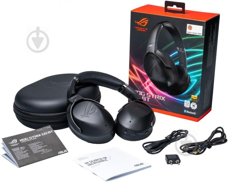 Гарнитура игровая Asus ROG Strix Go 3.5mm/BT black (90YH02Y1-B5UA00) - фото 8